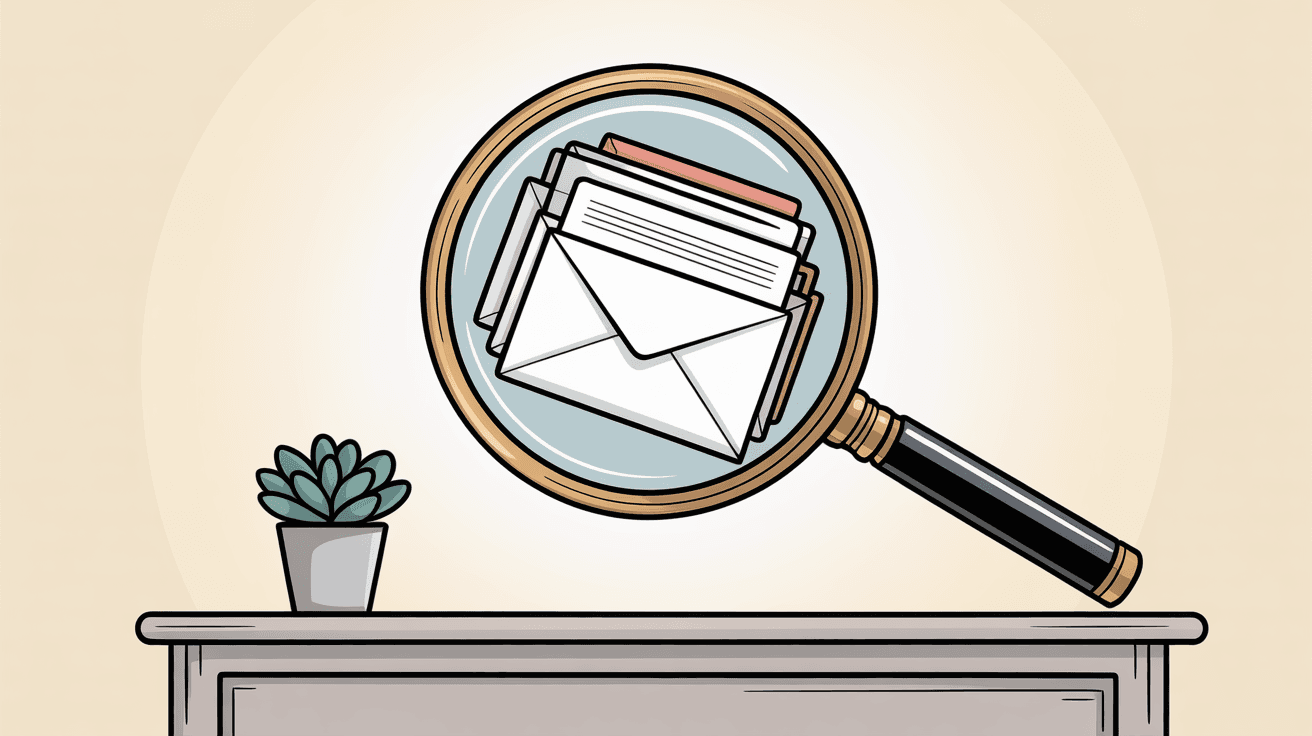 Email search illustration